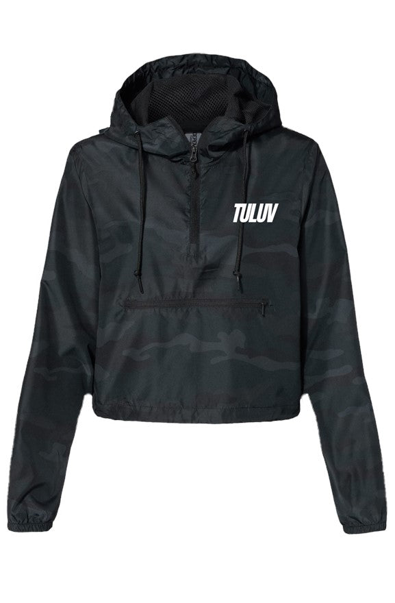camo crop windbreaker
